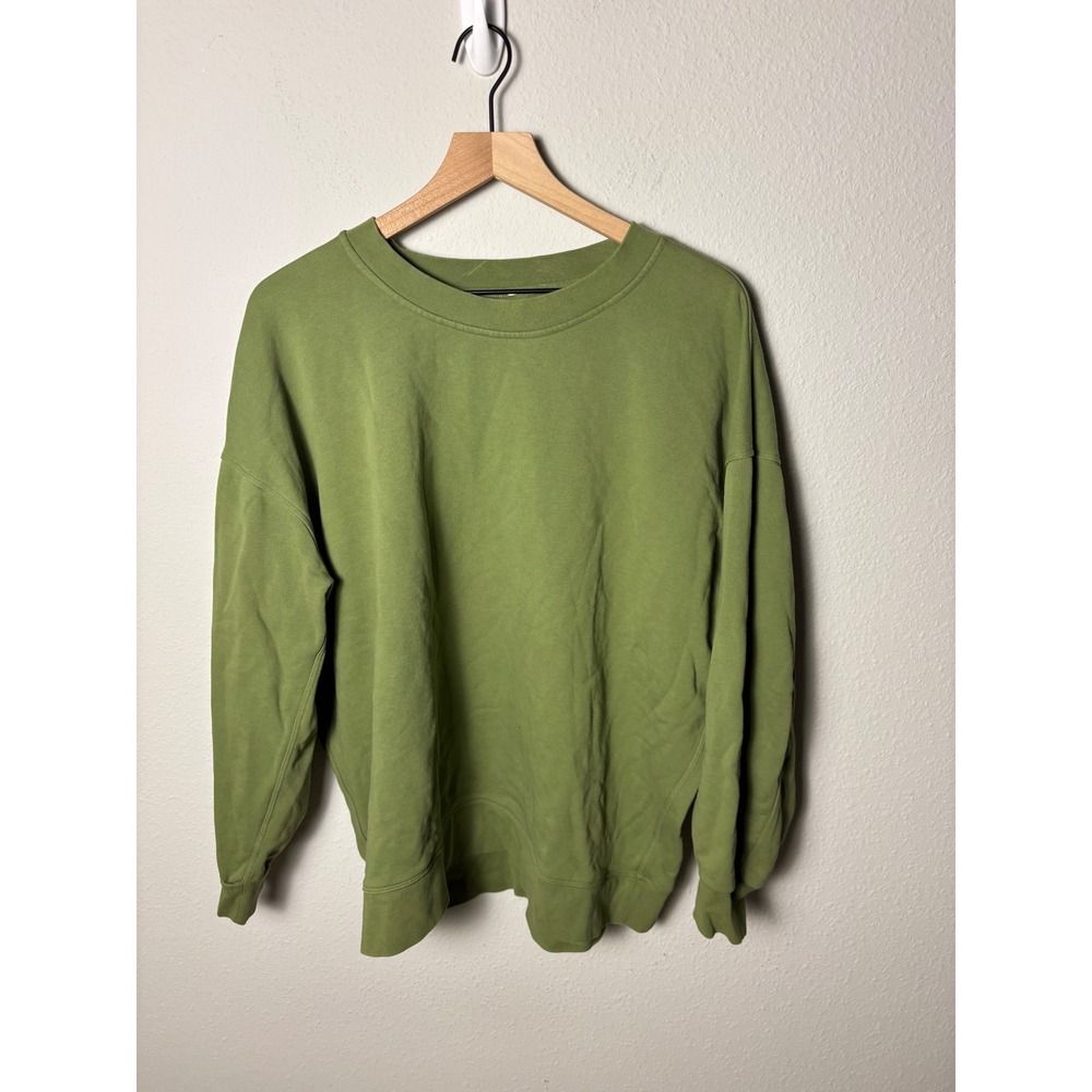 Lululemon Perfectly Oversized Crew Green Foliage Sweatshirt Size 12